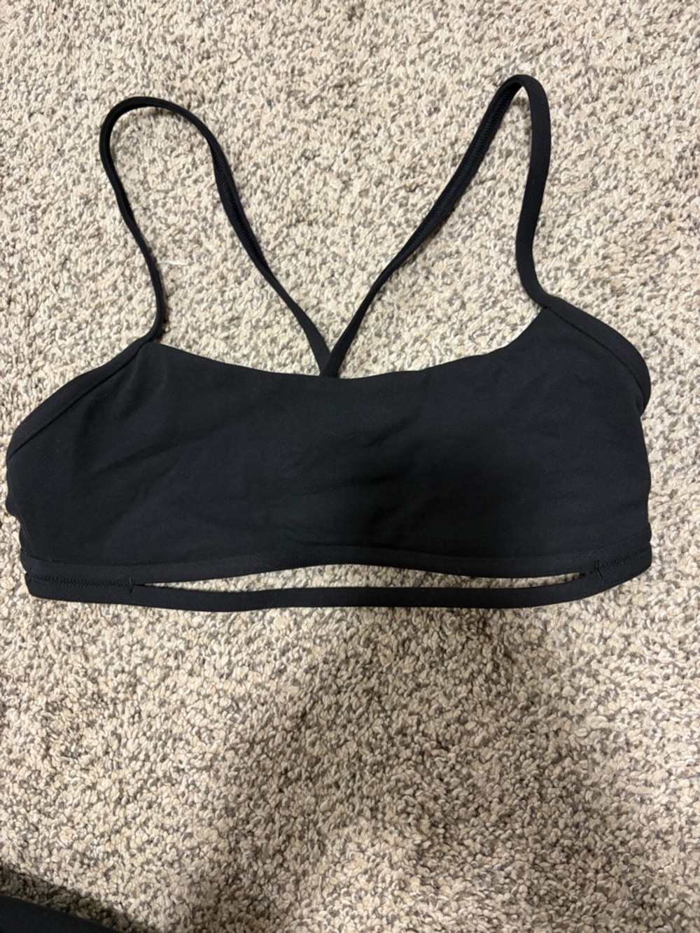 lululemon athletica quiet within Black Strappy Sports Bralette
